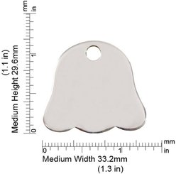 Red Dingo Dog Face Stainless Steel Personalized Dog ID Tag, Medium slide 2 of 5