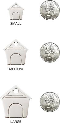 Show full view: Red Dingo Dog House Personalized Silver Stainless Steel Dog ID Tag, Large slide 5 of 5