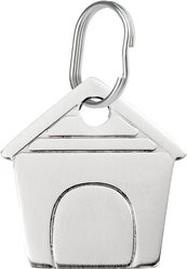 Red Dingo Dog House Personalized Silver Stainless Steel Dog ID Tag, Medium