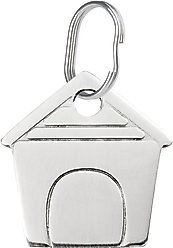 Red Dingo Dog House Personalized Silver Stainless Steel Dog ID Tag, Small
