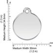 Red Dingo Evil Eye Stainless Steel Personalized Dog & Cat ID Tag