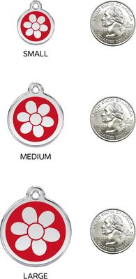 Show full view: Red Dingo Flower Stainless Steel Personalized Dog & Cat ID Tag, Yellow, Medium slide 6 of 7