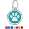 Show in main carousel: Red Dingo Glitter Paw Print Stainless Steel Personalized Dog & Cat ID Tag, Aqua, Medium slide 1 of 8