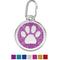 Show in main carousel: Red Dingo Glitter Paw Print Stainless Steel Personalized Dog & Cat ID Tag, Purple, Medium slide 1 of 7