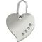 Show in main carousel: Red Dingo Heart Crystal Diamante Stainless Steel Personalized Dog & Cat ID Tag, Medium slide 1 of 8