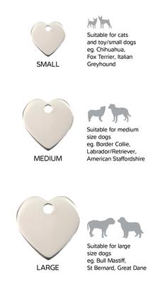 Show full view: Red Dingo Heart Personalized Silver Stainless Steel Dog & Cat ID Tag, Small slide 4 of 6