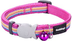 Red Dingo Horizontal Stripes Cat Collar, Pink