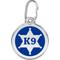 Show in main carousel: Red Dingo K9 Sheriff Stainless Steel Personalized Dog ID Tag, Blue, Medium slide 1 of 7