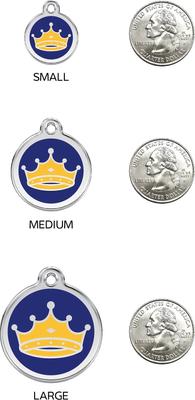 Show full view: Red Dingo King's Crown Stainless Steel Personalized Dog & Cat ID Tag, Blue, Medium slide 6 of 6