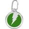 Show in main carousel: Red Dingo Lightning Bolt Stainless Steel Personalized Dog & Cat ID Tag, Green, Large slide 1 of 7