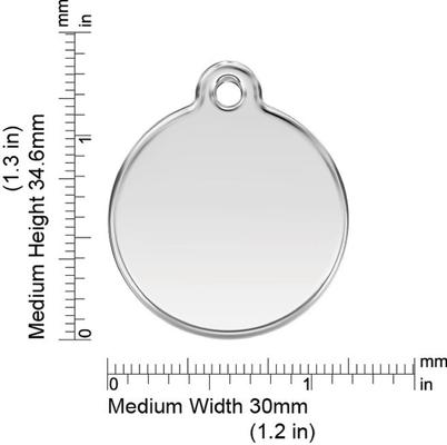 Show full view: Red Dingo Lightning Bolt Stainless Steel Personalized Dog & Cat ID Tag, Purple, Medium slide 2 of 7