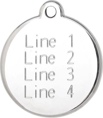 Show full view: Red Dingo Medical Alert Stainless Steel Personalized Dog & Cat ID Tag, Medium slide 4 of 10