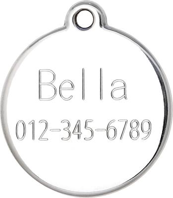 Show full view: Red Dingo Medical Alert Stainless Steel Personalized Dog & Cat ID Tag, Medium slide 8 of 10