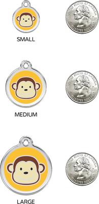 Show full view: Red Dingo Monkey Stainless Steel Personalized Dog & Cat ID Tag, Medium slide 8 of 9