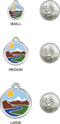 Show full view: Red Dingo Mountains Stainless Steel Personalized Dog & Cat ID Tag, Small slide 8 of 9
