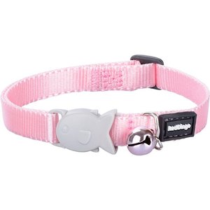 Red Dingo Nylon Breakaway Kitten Collar, Light Pink, 6 to 10-in neck, 1/3-in wide