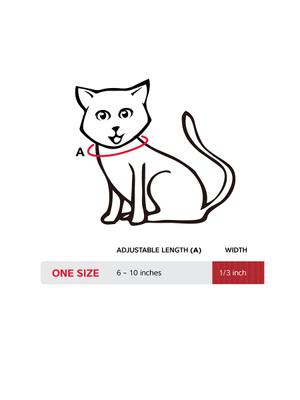 Show full view: Red Dingo Nylon Breakaway Kitten Collar, Light Pink, 6 to 10-in neck, 1/3-in wide slide 6 of 9