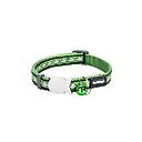 Red Dingo Nylon Reflective Breakaway Cat Collar with Bell, Green, 8 to 12.5-in neck, 1/2-in wide