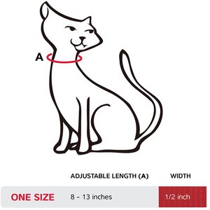Red Dingo Nylon Reflective Breakaway Cat Collar with Bell, Green, 8 to 12.5-in neck, 1/2-in wide