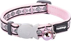 Red Dingo Nylon Reflective Breakaway Cat Collar with Bell, Pink, 8 to 12.5-in neck, 1/2-in wide
