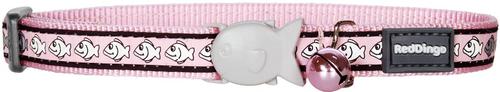 Show full view: Red Dingo Nylon Reflective Breakaway Cat Collar with Bell, Pink, 8 to 12.5-in neck, 1/2-in wide slide 2 of 10