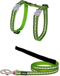Red Dingo Nylon Reflective Fish Cat Harness & Leash, 10.6 to 18.9-in chest, Lime Green slide 1 of 4