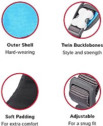 Red Dingo Padded Dog Harness, Grey, Small slide 2 of 5