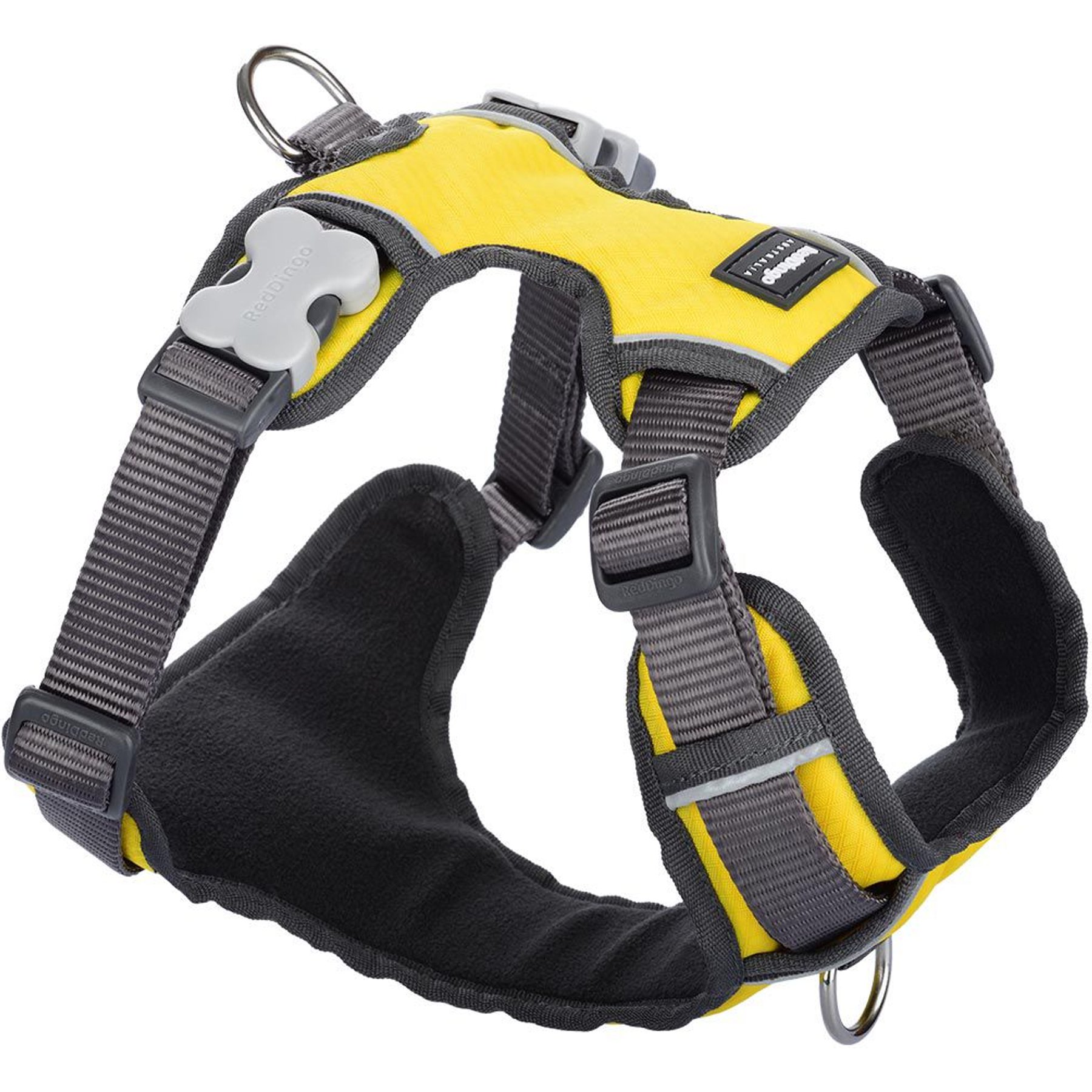 Red Dingo Padded Dog Harness, Yellow, X-Large