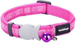 Red Dingo Paw Impressions Cat Collar, Pink