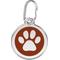 Show in main carousel: Red Dingo Paw Print Stainless Steel Personalized Dog & Cat ID Tag, Brown, Medium slide 1 of 7