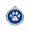 Show in main carousel: Red Dingo Paw Print Stainless Steel Personalized Dog & Cat ID Tag, Dark Blue, Medium slide 1 of 7