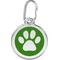Show in main carousel: Red Dingo Paw Print Stainless Steel Personalized Dog & Cat ID Tag, Green, Medium slide 1 of 7