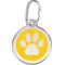 Show in main carousel: Red Dingo Paw Print Stainless Steel Personalized Dog & Cat ID Tag, Yellow, Medium slide 1 of 7