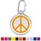 Show in main carousel: Red Dingo Peace Sign Stainless Steel Personalized Dog & Cat ID Tag, Orange, Medium slide 1 of 7
