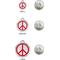 Show in main carousel: Red Dingo Peace Sign Stainless Steel Personalized Dog & Cat ID Tag, Yellow, Large slide 7 of 8