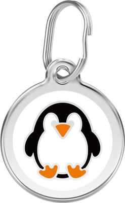 Show full view: Red Dingo Penguin Stainless Steel Personalized Dog & Cat ID Tag, Small slide 1 of 7
