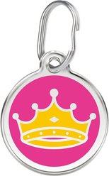 Red Dingo Queen's Crown Stainless Steel Personalized Dog & Cat ID Tag, Small
