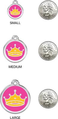 Show full view: Red Dingo Queen's Crown Stainless Steel Personalized Dog & Cat ID Tag, Small slide 6 of 7