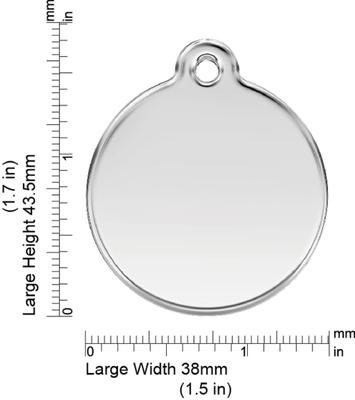 Show full view: Red Dingo Rainbow Stainless Steel Personalized Dog & Cat ID Tag, Large slide 2 of 8