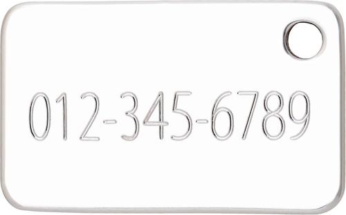 Show full view: Red Dingo Rectangle Stainless Steel Personalized Dog & Cat ID Tag, Medium slide 3 of 7