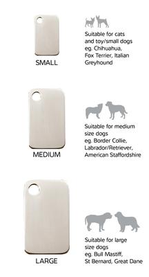Show full view: Red Dingo Rectangle Stainless Steel Personalized Dog & Cat ID Tag, Medium slide 5 of 7