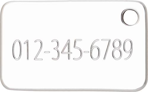 Show full view: Red Dingo Rectangle Stainless Steel Personalized Dog & Cat ID Tag, Small slide 3 of 7