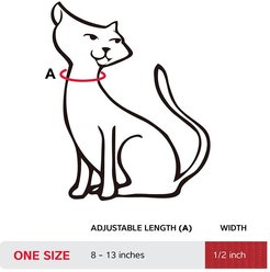 Red Dingo Reflective Fish Cat Collar, Blue slide 2 of 5