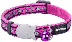 Red Dingo Reflective Fish Cat Collar, Pink