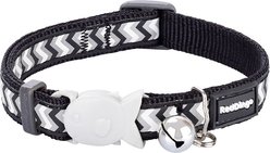 Red Dingo Reflective Ziggy Cat Collar, Black