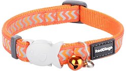 Red Dingo Reflective Ziggy Cat Collar, Orange