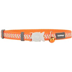 Red Dingo Reflective Ziggy Cat Collar, Orange