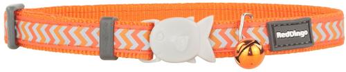 Show full view: Red Dingo Reflective Ziggy Cat Collar, Orange slide 2 of 6
