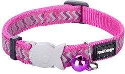 Red Dingo Reflective Ziggy Cat Collar, Pink