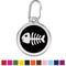Show in main carousel: Red Dingo Skeleton Fish Stainless Steel Personalized Cat ID Tag, Black, Medium slide 1 of 9